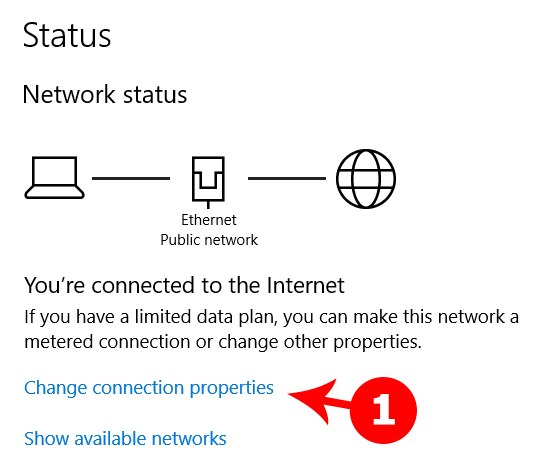 Change Connection Properties