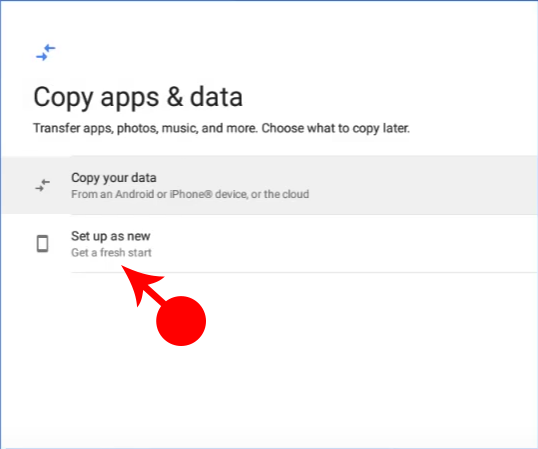 Copy apps and Data