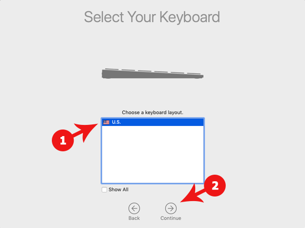 Select Keyboard
