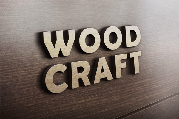 Wooden 3D Logo MockUps