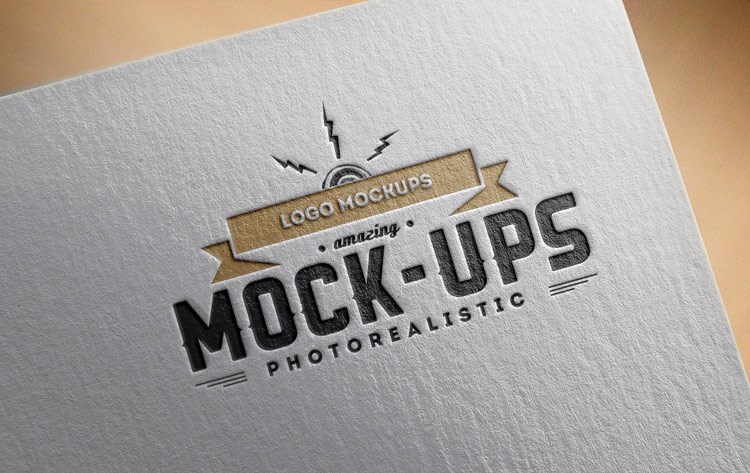 Logo Mockups Paper Editions - 3d logo MOCKUPS