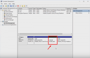 Unallocated Drive Right of C