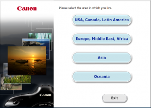 Canon Country Selection