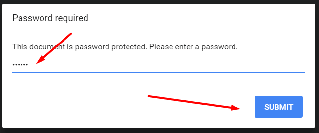 Password window