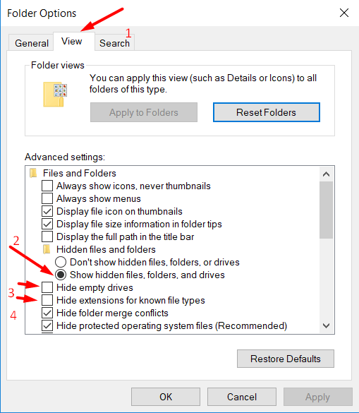 Folder Options Windows