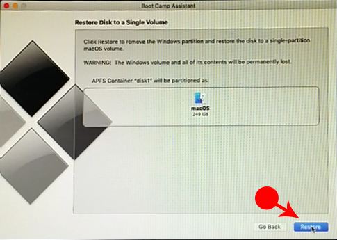 Restore Disk to a Single Volume