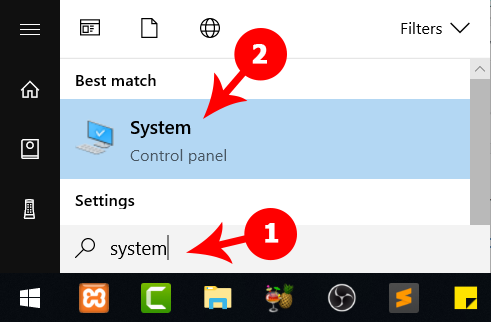 Setting Windows Menu