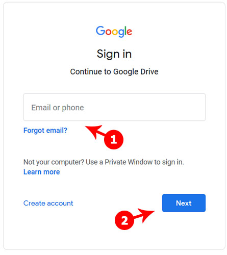 Sign In Google Drive